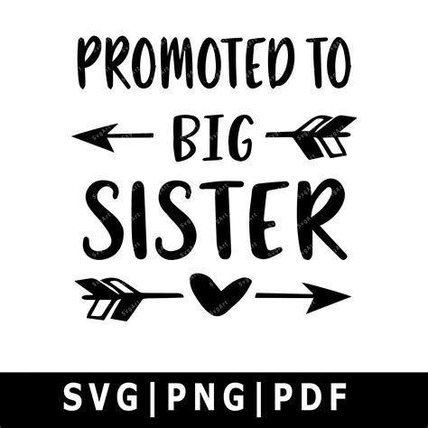 Download Promoted to Big Sister SVG Bundle Cricut SVG